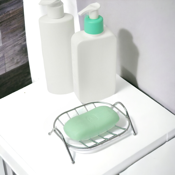 Мыльница овальная на ножках 124*85*35мм